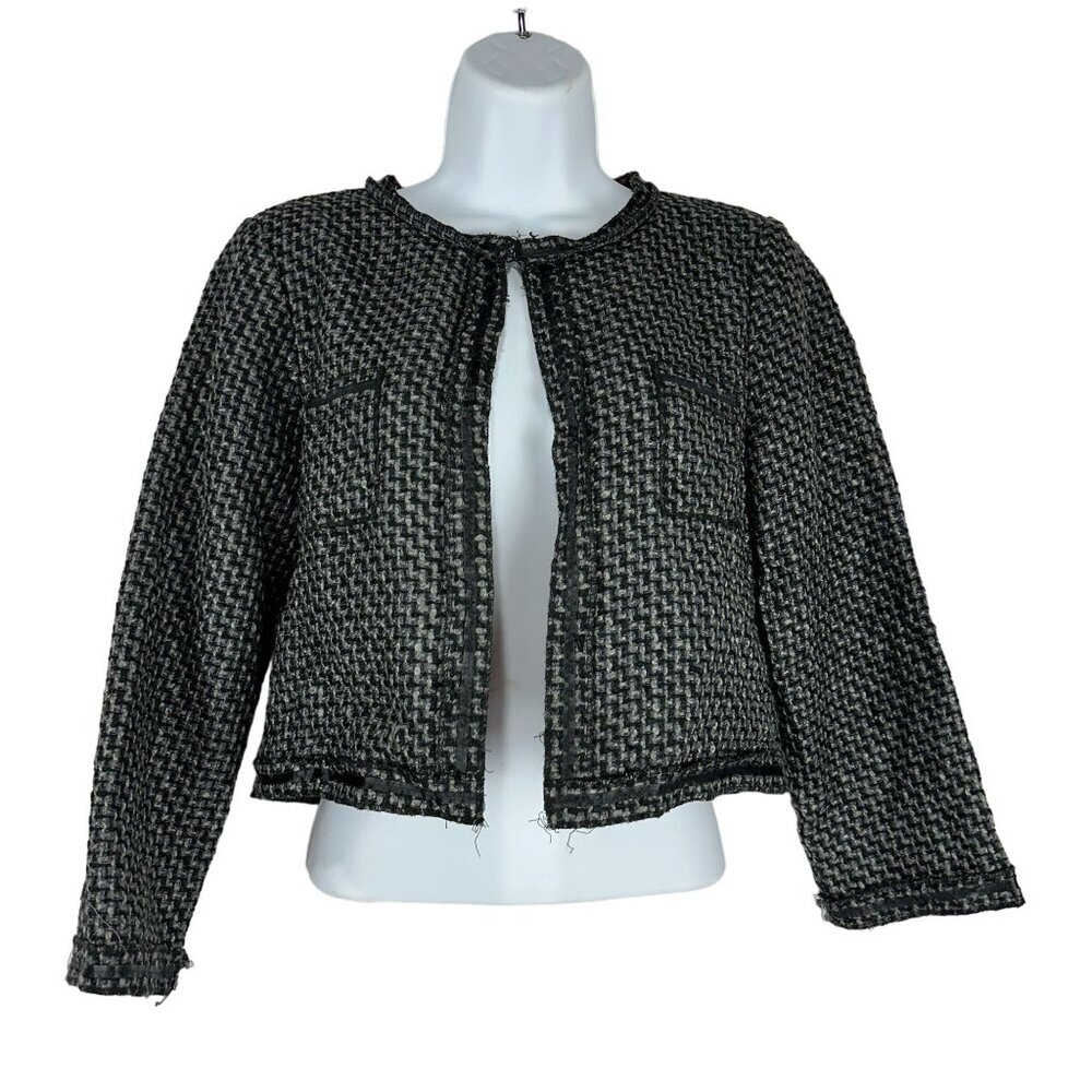 Olsenboye Womens Medium Black White Tweed Jacket Dry Clean Only